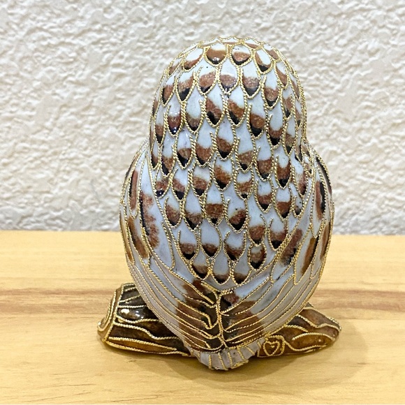 Vintage NYCO Nikki Yassaman Owl Faberge Enameled Art Figurine NOS - Picture 9 of 13